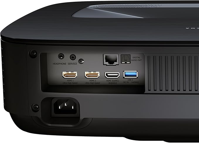 Hisense PL2, Ultra Short Throw Home Theater Laser Projector, 80” – 150”, 4K UHD, 2,700 Lumens, 3000:1 Contrast, Dolby Vision & Atmos, 3D, Google TV, WIFI 6E