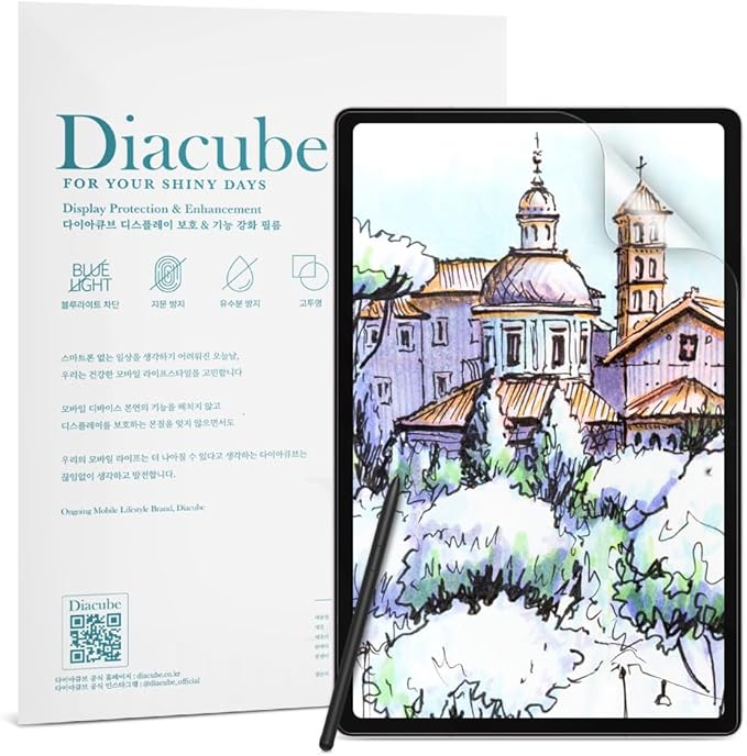 [2 Pack] Paperfeel Screen Protector For Samsung Galaxy Tab S7 FE / Tab S9 FE Plus 12.4 Inch, Anti-Glare Matte PET Film for Drawing and Writing Like on Paper, High Touch Sensitivity, Easy