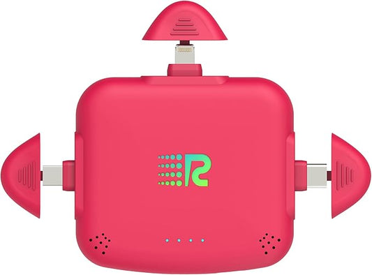 Rush Charge Universal COMET Portable Power Bank – 3200mah, 2.1A High-Speed Fast Charging - Apple Lightning, Type C, Micro-USB Charges 3 Devices at a Time Pre-Charged Compatible with iPhone 17 16 15 14