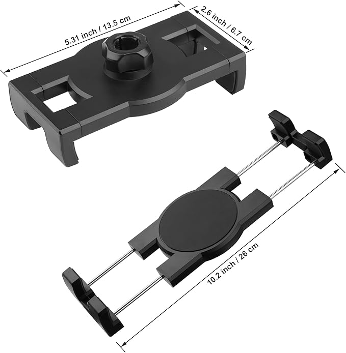 Boat Helm Tablet Holder, Marine Boat Handle Bar Pole Mount, 360°Rotation Clamp Non-Slip Aluminum Alloy Mount,Compatible with 4.7~12.9" iPad/Nexus/LG G Pads/e-Reader/iPhone