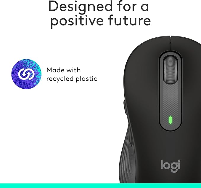 Logitech Wireless Mouse Signature M650 - Small to Medium Sized Hands, Right Handed, 2-Year Battery, Silent Clicks, Customizable Buttons, Bluetooth, PC/Mac?Chromebook - Black