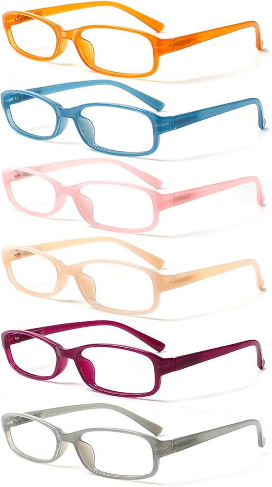 NORPERWIS 6 Pack Ladies Reading Glasses for Women Blue Light Blocking Spring Hinge Fashion Eyeglasses Readers for Women (Mix Color-1, 1.50)