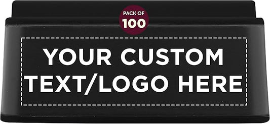 DISCOUNT PROMOS Custom Light Up Logo Phone Stands Set of 100, Personalized Bulk Pack - Essential Smartphone Accessory, Perfect for Office and Home - Black