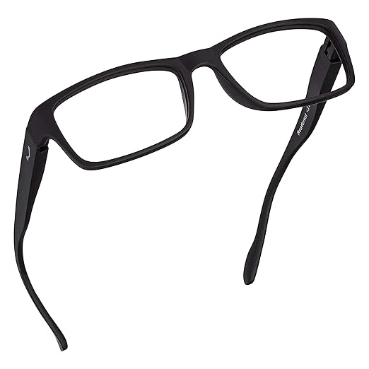 Readerest Blue Light Blocking Reading Glasses (Black, 2.00 Magnification) Computer Eyeglasses With Thin Reflective Lens, Antiglare, Eye Strain, UV Protection, Stylish For Men And Women