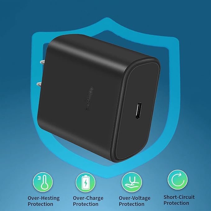 Type-C Fast Charging Block, 45W Super Fast Charger USB C Wall Charger Block for Sumsung S25 Ultra/S25/S24/S23/S22/S23Ultra/S23/S23+/S22Ultra/S21,and More【2-Pack】