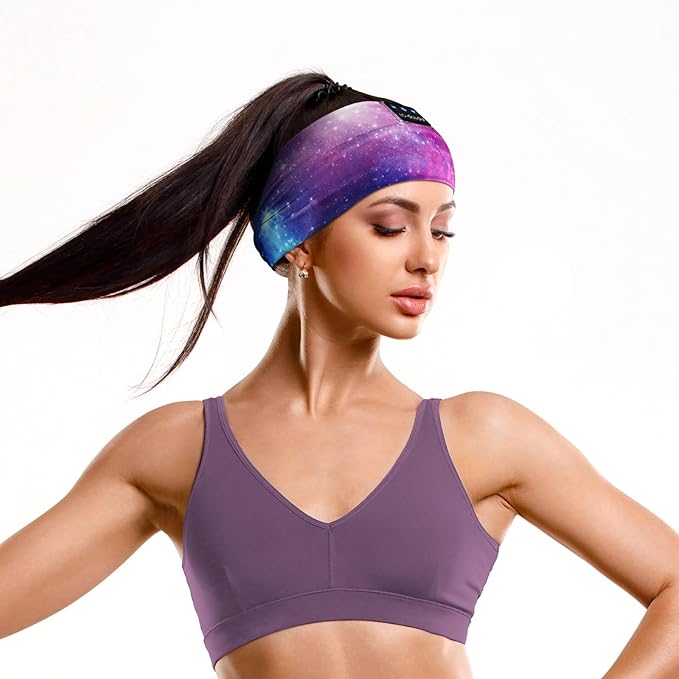 LC-dolida Sleep Headphones Bluetooth Headband Sleeping Wireless Headband Headphones with Thin HD Stereo Speakers Perfect for Side Sleepers, Sport, Yoga, Travel