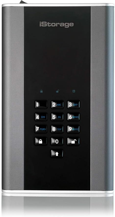 iStorage diskAshur DT2 256-bit 20TB | FIPS Level 3 Certified | Secure encrypted Desktop Hard Drive | Password Protected