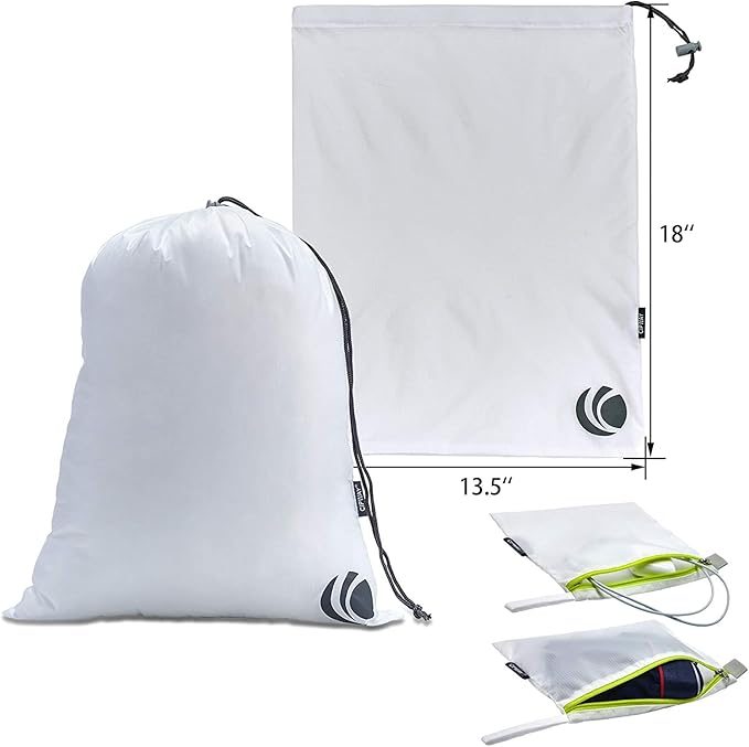 Cipway Compression Packing Cubes Set, Ultralight Expandable Travel Packing Organizers for Carry on Luggage (White 6pcs)