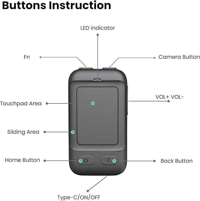 CheerTok Air - TikTok Scrolling Remote Control, Page Turner for Ebook Kindle, Bluetooth Wireless Camera Video Recording Remote for iPhone, iPad, Android, Cell Phones, Smartphones and Tablets