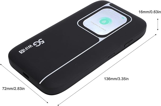 5G Modem Wire Less Router, 5G Portable WiFi6 Mobile Hotspot, Portable Wi - Fi Device for Travel, Ultra High Speed Mobile Hotspot Device with SIM Slot, Support 16 Devices, 7100mAh
