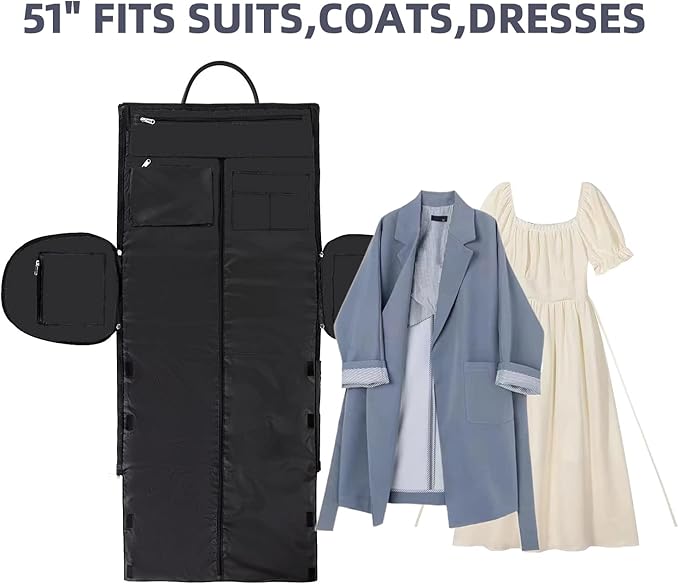 Garment Bag for Travel Convertible Carry On Garment Bag Large Travel Duffel Bags for Women 2 in 1 Hanging Suitcase Suit Travel Bags for Women & Men 3pcs Set