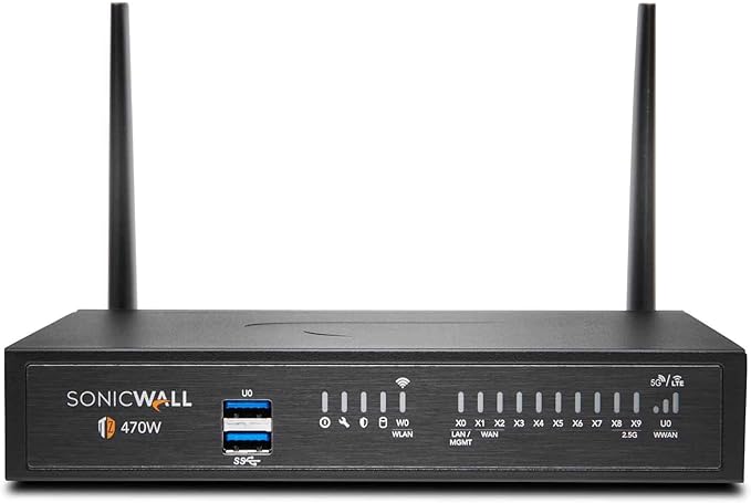 Sonicwall TZ470W Secure Upgrade Plus - 3YR Essential Edition (02-SSC-6810) | TZ470W Wireless Network Security Appliance with 3 Year Essential Protection Service Suite | Next-Generation Firewall