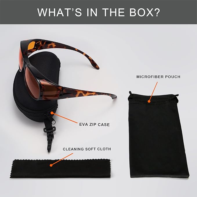 Eyekepper 100% Blue Reduction,Fitover Anti-Blue Blocking Computer Glasses with Extra Amber Lenses for Women, Tortoise