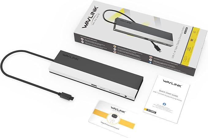 WAVLINK 12-in-1 USB C Docking Station, Triple Display Type C Hub Multiport Adapter with HDMI, DisplayPort, VGA, Ethernet, USB-C 100W PD3.0 Charging, USB3.0, USB2.0, SD/TF Card Reader, Audio- UMD03