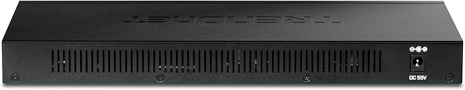 TRENDnet 16-Port Gigabit PoE+ Switch, 16 x Gigabit PoE+ Ports, Up to 30W Per Port, 1U 19” Rackmount Brackets Included, Fanless, Lifetime Protection, Black, TPE-TG161H