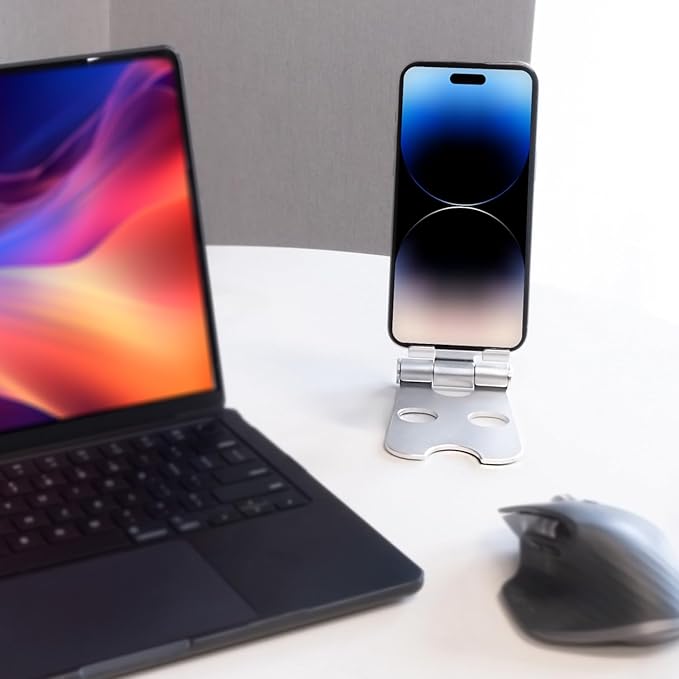 Kado Aluminum Alloy Tablet Stand for Portable Monitor, Foldable iPad Stand Holder Adjustable, Computer Office Desk Accessories for Kindle, Switch, iPad Pro/Air/Mini, iPhone Pro/Max/Plus