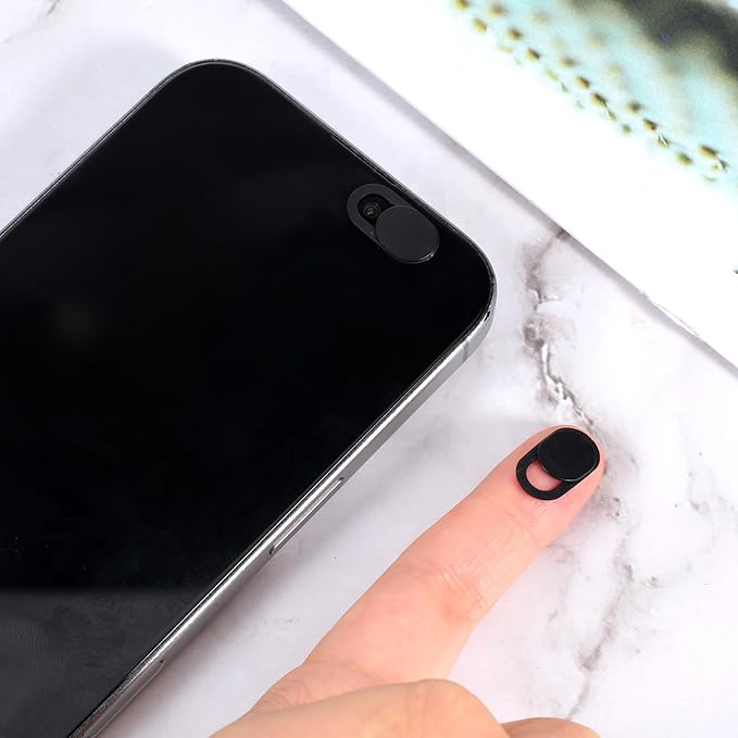 50 Pcs Webcam Cover, Black Practical Laptop Camera Cover Small Portable Phone Camera Covers for Compute Cell Phone PC Accessories to Protect Your Privacy and Security