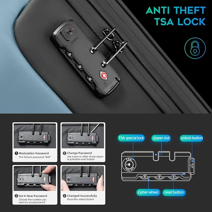 BANGE Anti Theft Business Backpack, Men Work Backpacks with USB C Charging Port, Slim Laptop Backpack for 15.6 Inch, Airplane Travel Backpack for Men and Women