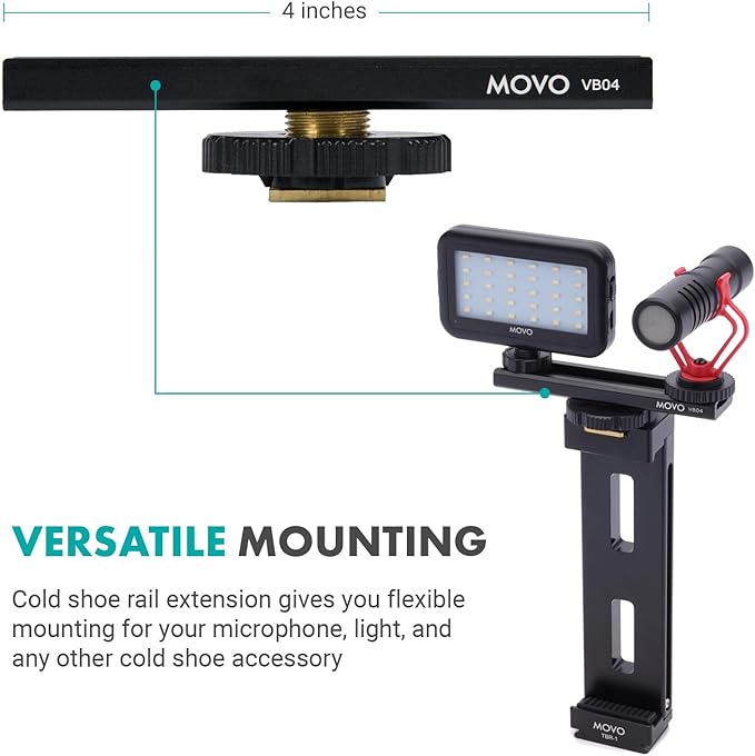 Movo Tablet Vlogging Kit for iPad - iPad Vlogging Kit with Tablet Holder, Full Size Tripod, Microphone, LED Light, Cold Shoe Extension - YouTube Starter Kit with iPad Tripod Mount for Video Recording