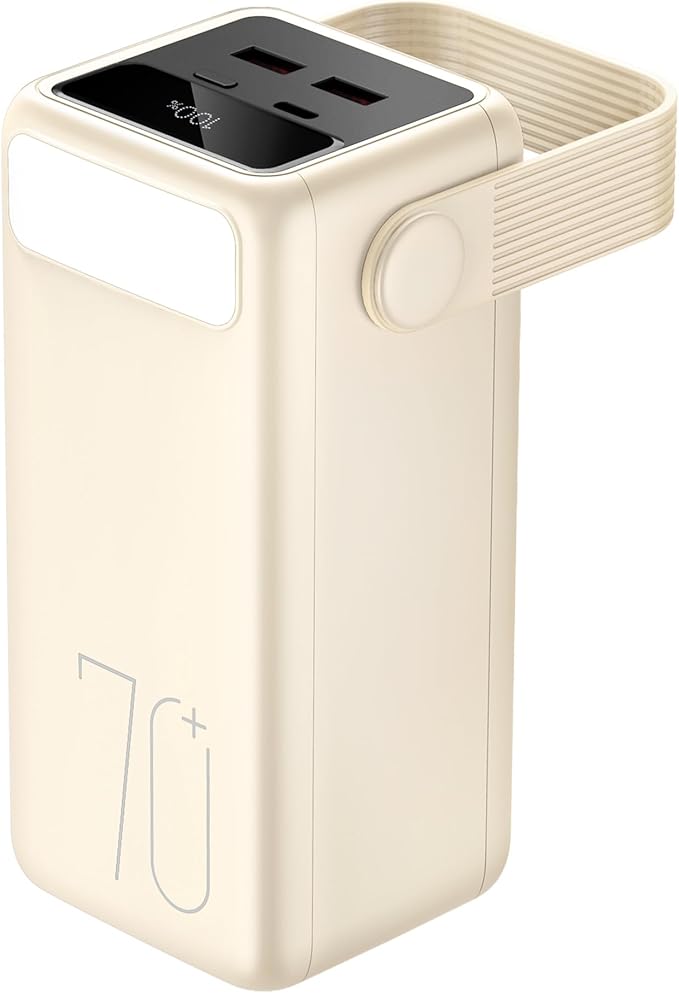 Portable Charger Power Bank 70000mAh, 22.5W Fast Charging USB C Battery Pack, 3 Outputs, LED Display & LED Light, External Huge Capacity Battery Bank for iPhone, Samsung, iPad, Camping Picnic