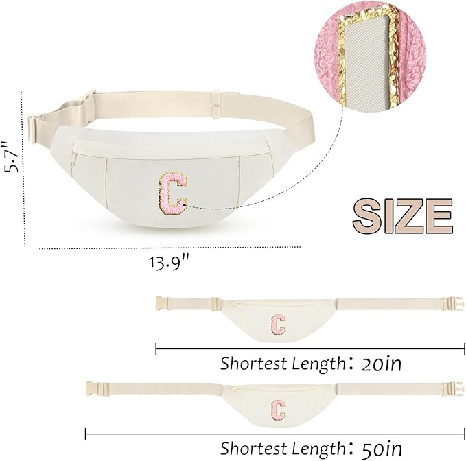 MAXTOP Large Crossbody Fanny Pack with 4-Zipper Pockets,Gifts for Enjoy Sports Festival Workout Traveling Running Casual Hands-Free Wallets Waist Pack Phone Bag Carrying All Phones