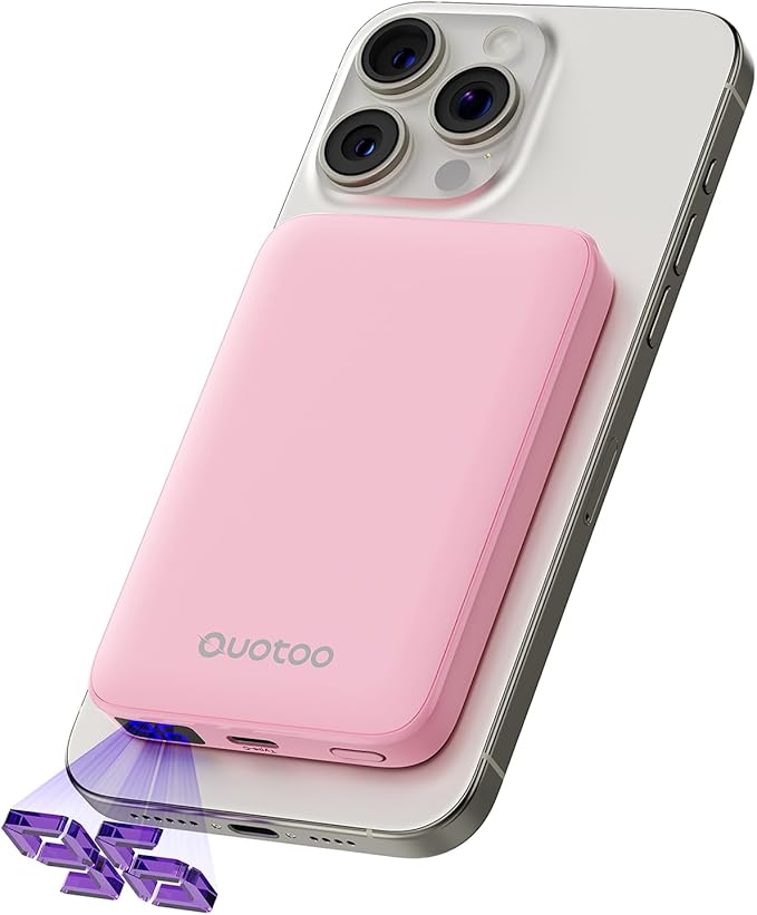 2025 Magnetic 15W Power Bank for iPhone,5000mAh Magsafe Battery Pack with 20w Fast Charging,Slim Magsafe Power Bank in&Out,with LED Display,Wireless Portable Charger for iPhone 16/15/14/13/12 Series