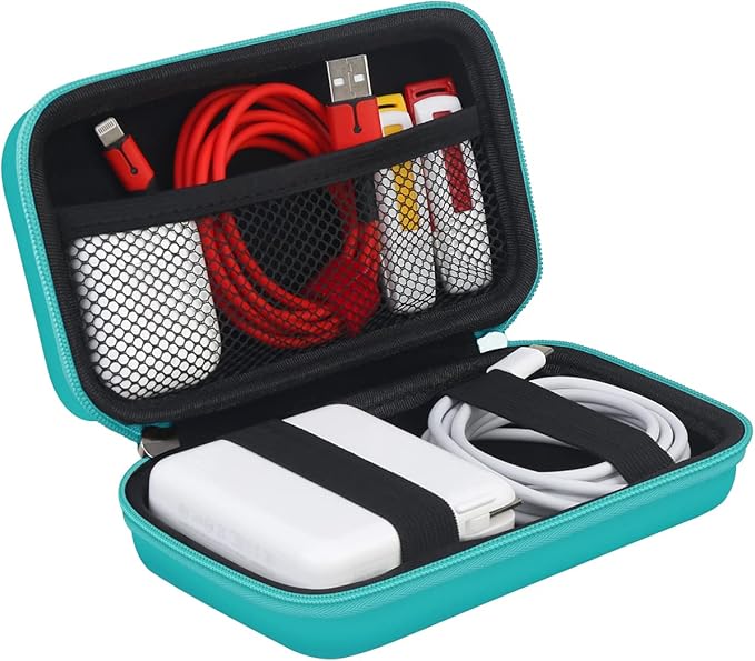 BOVKE Travel Cable Organizer Hard Protective Case