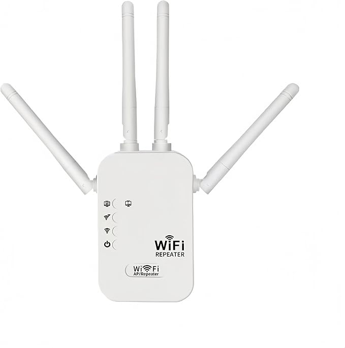 300Mbps WiFi Extender Signal Booster,WiFi Extender Dual Band for Home，New Gen 6X Faster Internet Booster Extender, WiFi Repeater Coverage up to 10K sq.ft and 65 Devices (White)