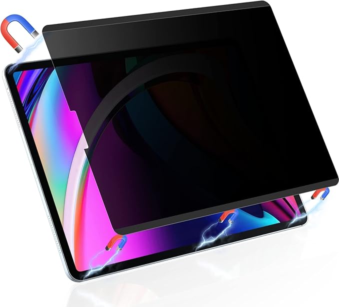 Magnetic Privacy Screen Protector for iPad Air 5th 4th Generation & iPad Pro 11(2018-2022), Removable Anti Blue Light Glare Spy Private Filter, Black Security Screen