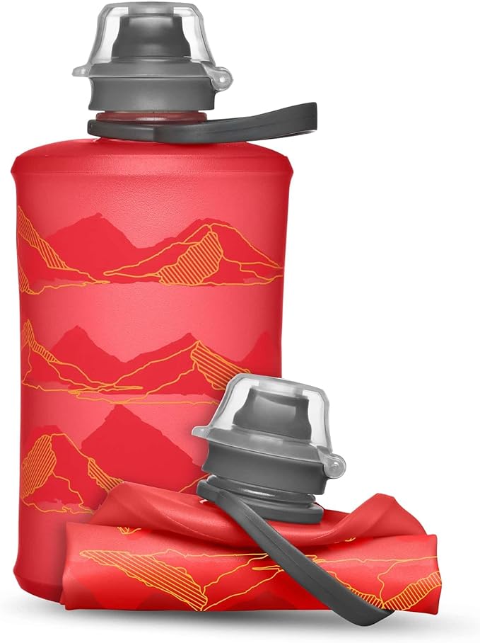 HydraPak Stow - Collapsible Backpacking Water Bottle (350ml, 500ml, 1L) - BPA Free, Ultra Light, Spill-Proof Twist Cap