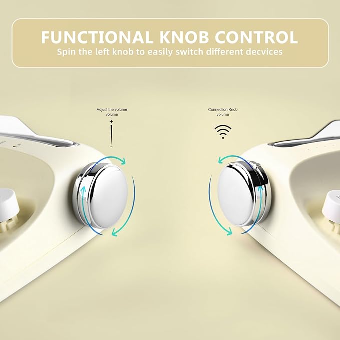 YUNZII Upgraded Wireless Typewriter Keyboard,with Retro Integrated Stand,USB-C/Bluetooth,Cute Round Keycaps, USB-C/Bluetooth Connection for Table, Phone, PC and Win/Mac/Android (B309, Ivory Butter)