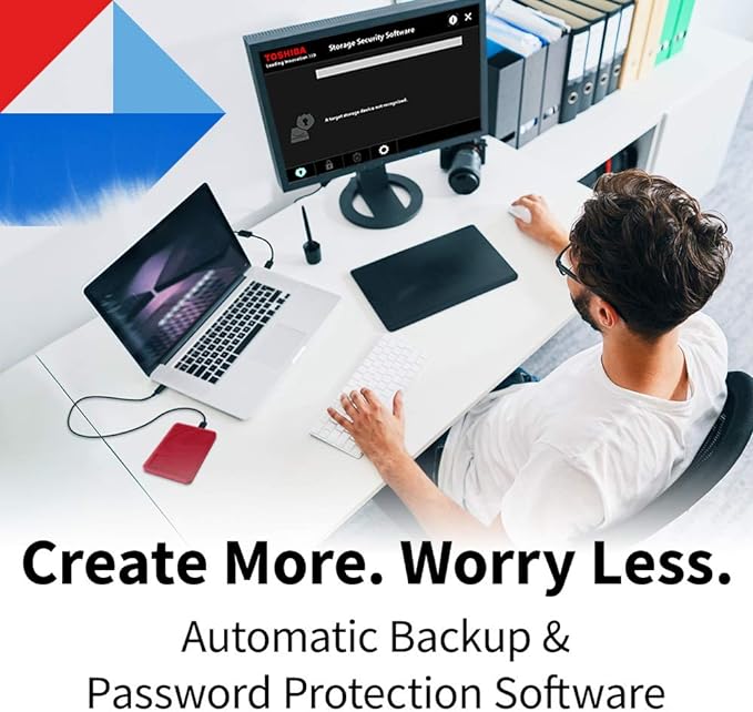 Toshiba Canvio Advance 2TB Portable External Hard Drive USB 3.0, Red - HDTCA20XR3AA