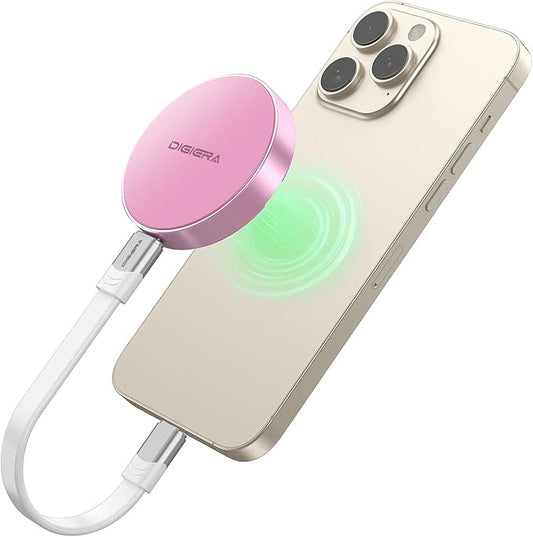 2TB Magnetic Portable SSD, External Solid State Drives with USB-C 3.2 Gen 2x2, Speed Up to 2000MB/s, Compact & Durable, Compatible with iPhone 15/16 Series and Other USB-C Devices, Pink