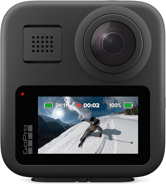 GoPro MAX — Waterproof 360 + Traditional Action Camera with Touch Screen Spherical 5.6K30 HD Video 16.6MP 360 Photos 1080p Live Streaming Stabilization