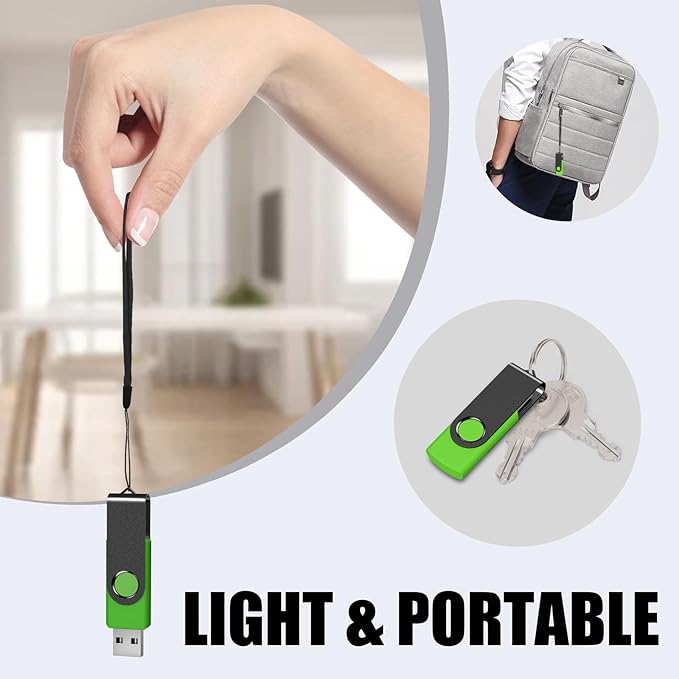 EASTBULL USB Flash Drive Bulk 16GB 20 Pack with Lanyards USB 2.0 Thumb Drive Bulk Memory Stick USB Mass Storage