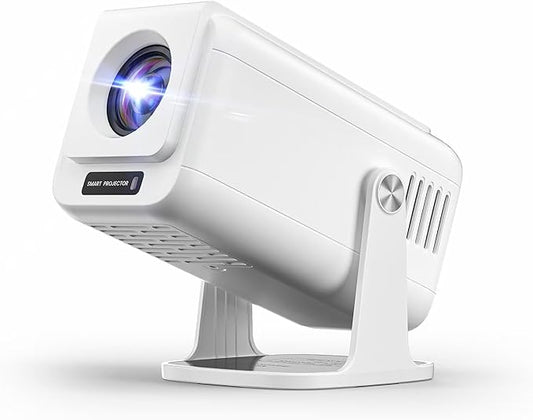 Mini 4K Projector, 1080P Full HD Smart Outdoor Portable Movie Small Projector with Wifi and Bluetooth & 270°Rotatable Stand, Android 13 OS, Auto Keystone, Support Big Screen for Home Bedroom