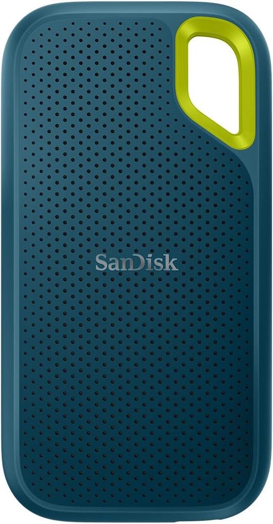SanDisk 2TB Extreme Portable SSD - Up to 1050MB/s, USB-C, USB 3.2 Gen 2, IP65 Water and dust Resistance, Updated Firmware, Monterey - External Solid State Drive - SDSSDE61-2T00-G25M