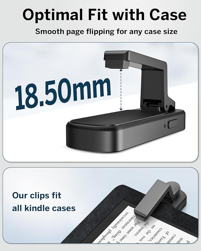 [Case-Friendly] Remote Control Page Turner Ring for Kindle Paperwhite Oasis Scribe Kobo eReaders, Camera Camcorder Remote Controls, Page Turner Clicker for iPhone ipad Tablets with Storage Bag