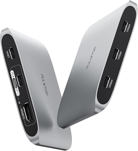 6-in-1 USB C Hub with 4K HDMI,3 USBC 10 Gbps Data Ports, Full-Featured USB-C（100W Power Delivery+10 Gbps Data Ports+4K DP）