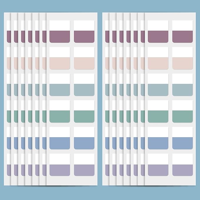Outus 480 Pcs Sticky Index Tabs Page Markers Self Adhesive Flag Tabs Writable Repositionable File Flags Mix Colored for Reading Book, Taking Note, Classifying File, Marking Document