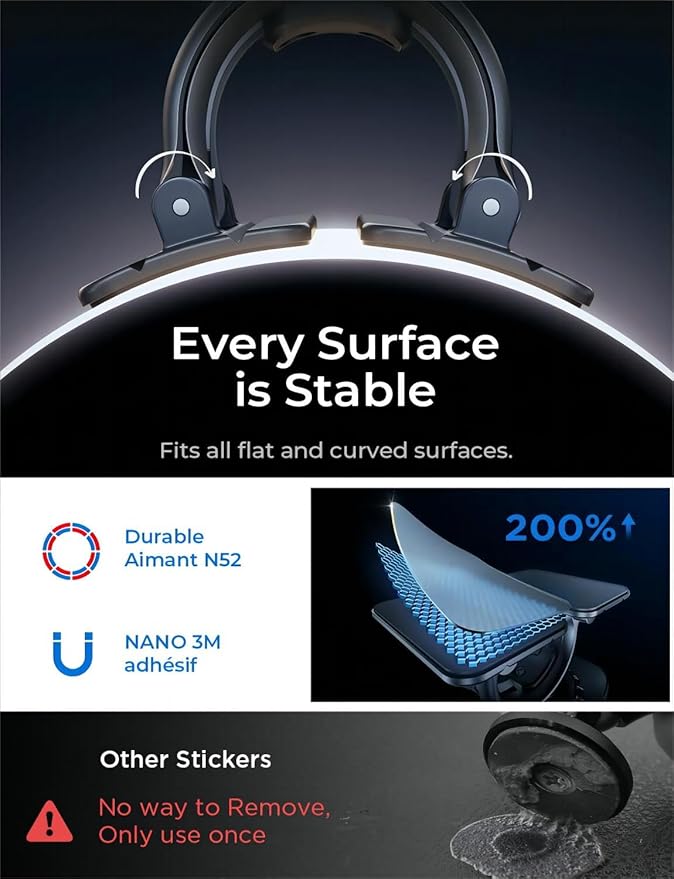 LISEN Magnetic Phone Holder for Car,MagSafe Car Mount for iPhone 17 Car Accessories for Men Women Gift RV Essentials [95% Increase Magnet] Cars Vent Phone Mount Truck Mat Fit GPS iPhone 17 Pro Max Air