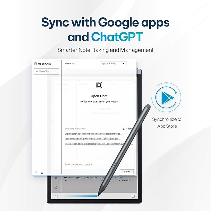 iFLYTEK AINOTE Air 2, 8.2-inch AI Note-Taking Tablet E Ink Tablet with24 Level Adjustable Light,Electronic Notebook with Pen,Voice-to-Text Transcription, Multi-Languages Chatgpt Support