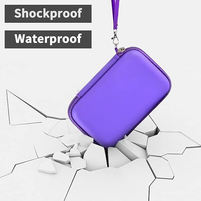 Travel Case for UCOMX for Nano/for Iseyyox/for LISEN/for RTOPS 3 in 1 Wireless Charger, Foldable Magnetic Charging Station Storage Holder Bag for Fast Charge Pad Cable and Adapter, Purple-Box Only