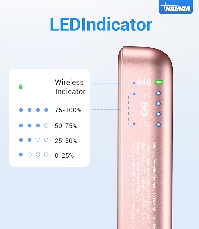 for Magsafe Battery Pack, 10000mAh Magnetic Portable Charger with USB-C Cable 20W Fast Charging, Slim & Lightweight Wireless Power Bank for iPhone 17/16/15/14/13 Series, for Travel Cruise Essentials
