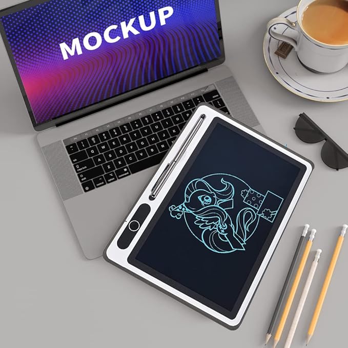 LCD Writing Tablet 10 inch Electronic Handwriting Pad Doodle Board with Leather Protective Case Christmas Birthday Gifts for Adults at Home Business Office(Pink)