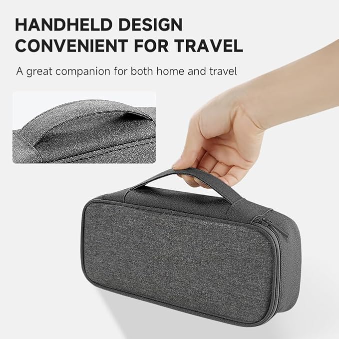 Teskyer Electronics Organizer Travel Case, Waterproof Portable Tech Accessories Pouch with Organized Compartments for Cables, Phone, Chargers, Earphone, Dark Grey