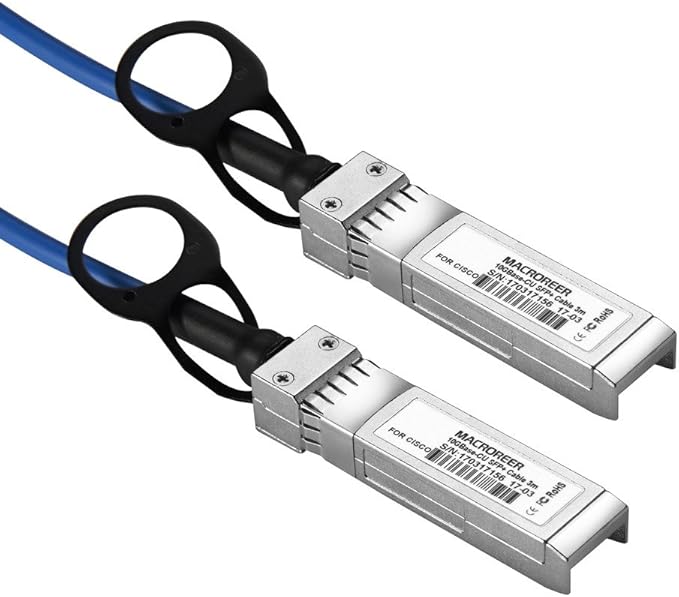 10G SFP+ DAC Twinax Cable (Compatible with Ubiquiti UACC-DAC-SFP10-5M), Passive Direct Attach Copper, 5m 16.4ft SFP+ to SFP+ DAC,Blue