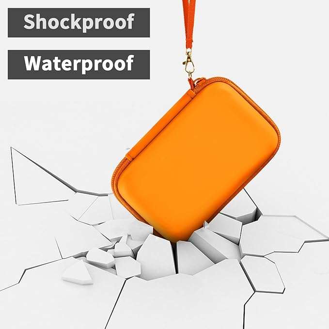 Travel Case for UCOMX for Nano/for Rtops/for Hicober/for Iseyyox 3 in 1 Wireless Charger, Foldable Magnetic Charging Station Storage Holder Bag for Fast Charge Pad Cable, Adapter, Orange-Box Only