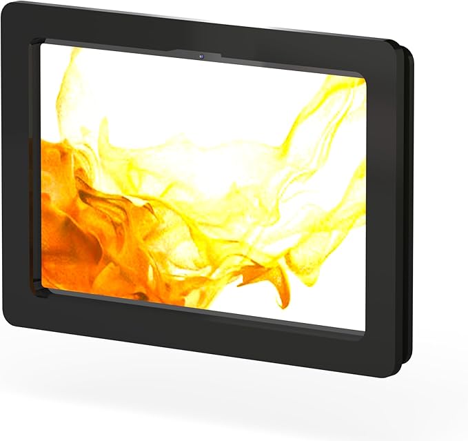 TABcare Security Anti-Theft Acrylic VESA Enclosure for Samsung Galaxy TAB S10 FE+ 13.1 with Wall Mount Kit (Black, TAB S10 FE+ 13.1)