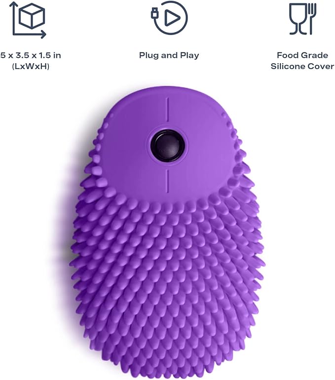 HedgeHog Health Hoglet Wireless Computer Mouse – Cute, Functional, and Tactile Fidget Tool. Combines Stress Relief with Comfort and Style, Perfect for Enhancing Focus and Productivity (Purple)